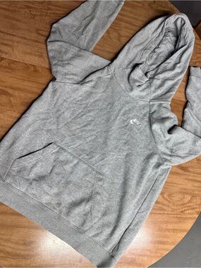 Nike Light Gray Hoodie with Black Logo